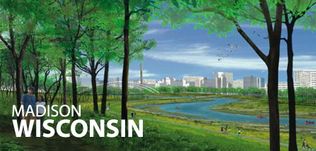 Wisconsin USA city landscape